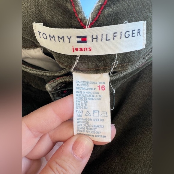 Tommy Jeans Women's size 16 Black/Charcoal Velour High Rise PANTS - Picture 4 of 5